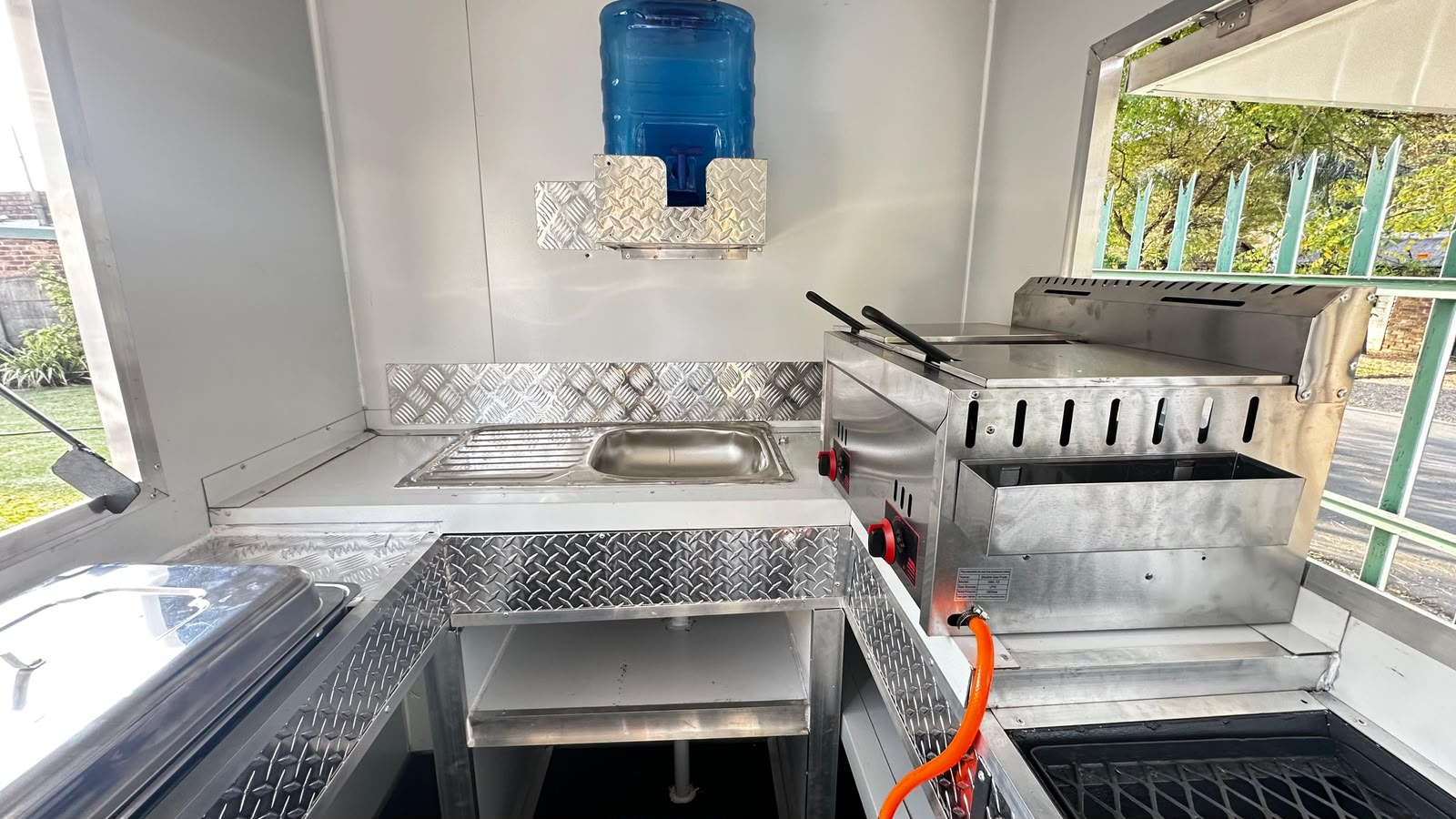 Ndlela Projects Mobile Kitchen — Sink and fryer detail