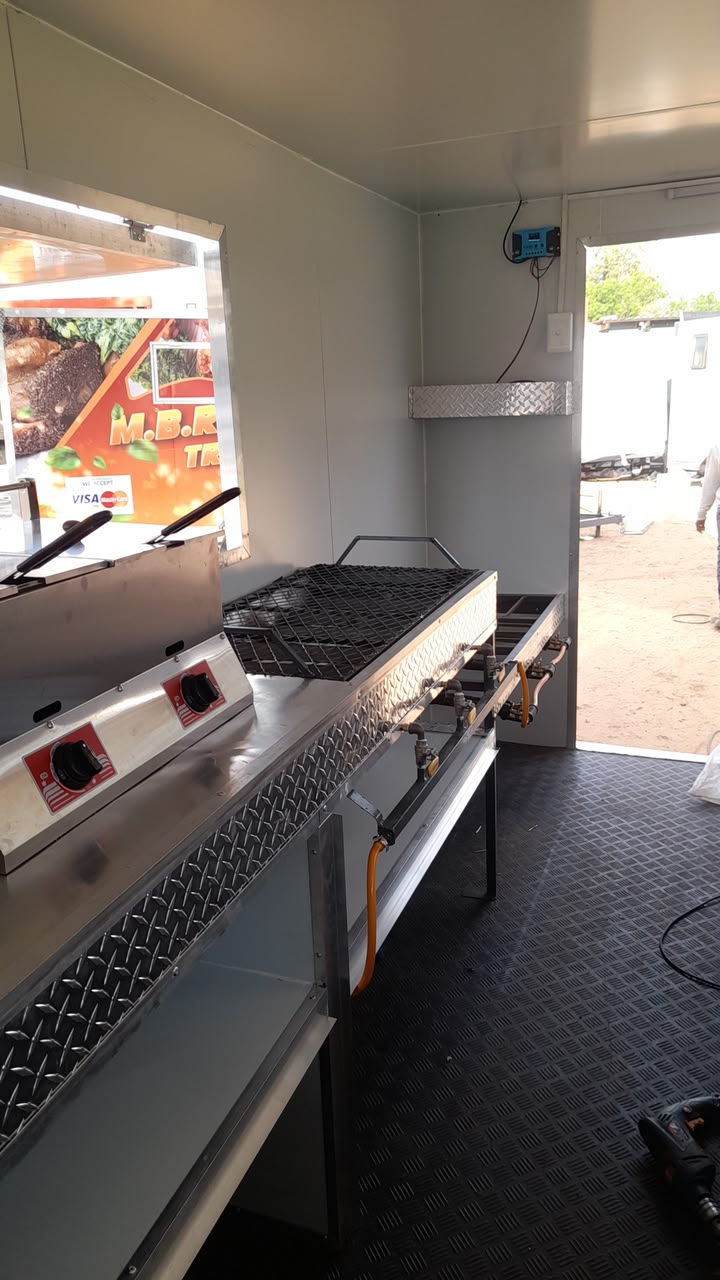 Ndlela Projects Mobile Kitchen — Charcoal grill and fryer line