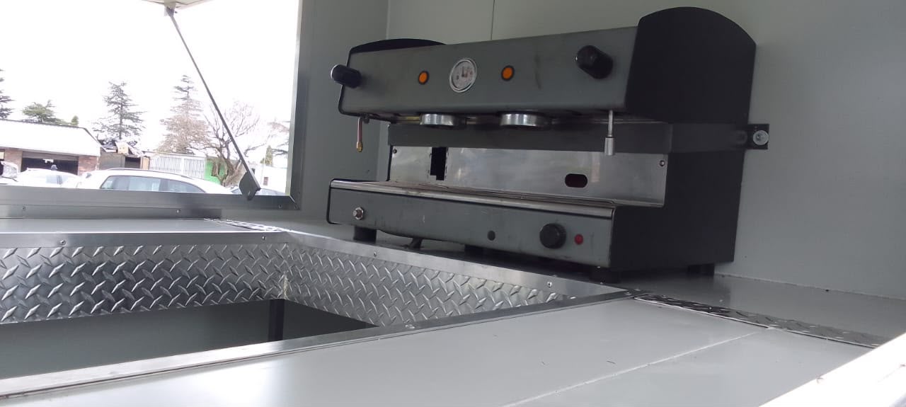 Ndlela Projects Coffee Trailer — Espresso machine and counter